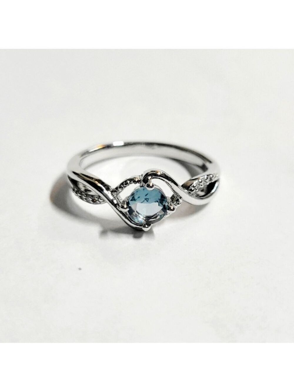 Cubic Zirconia Ring Blue Size 7
